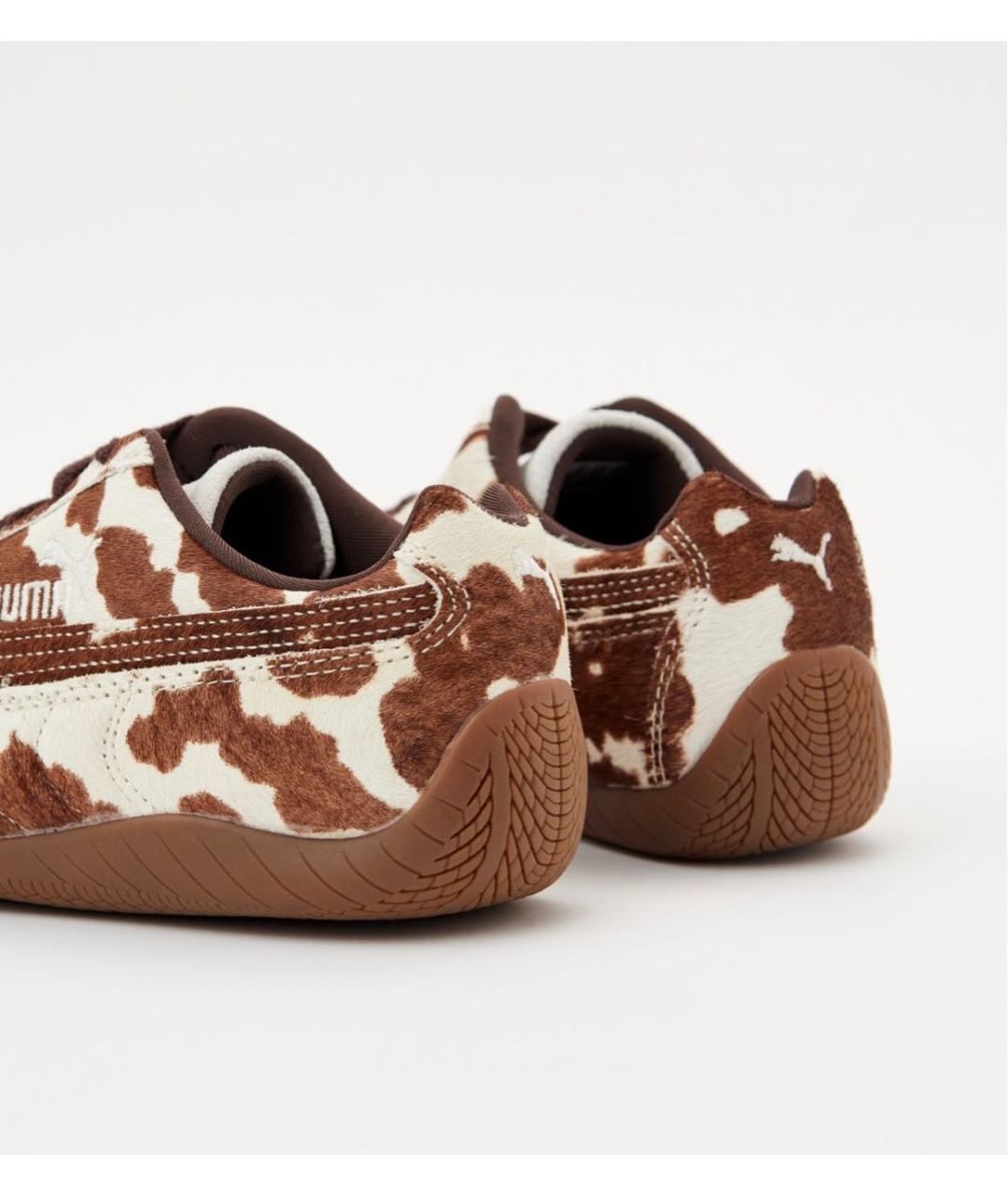 PUMA Бежевые кожаные кроссовки, фото 4