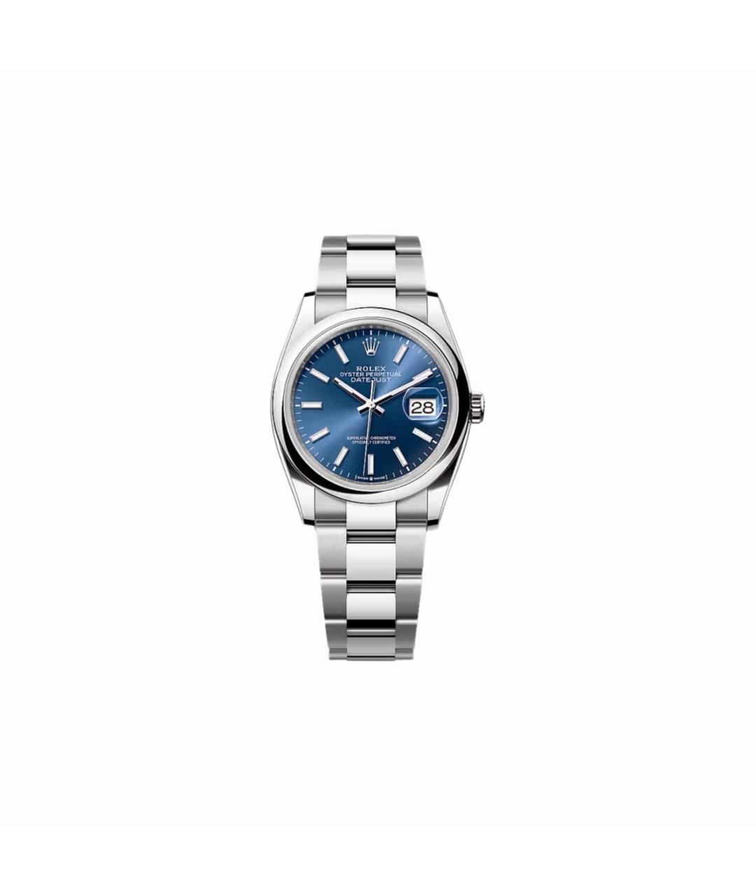 ROLEX Синие часы из белого золота, фото 4