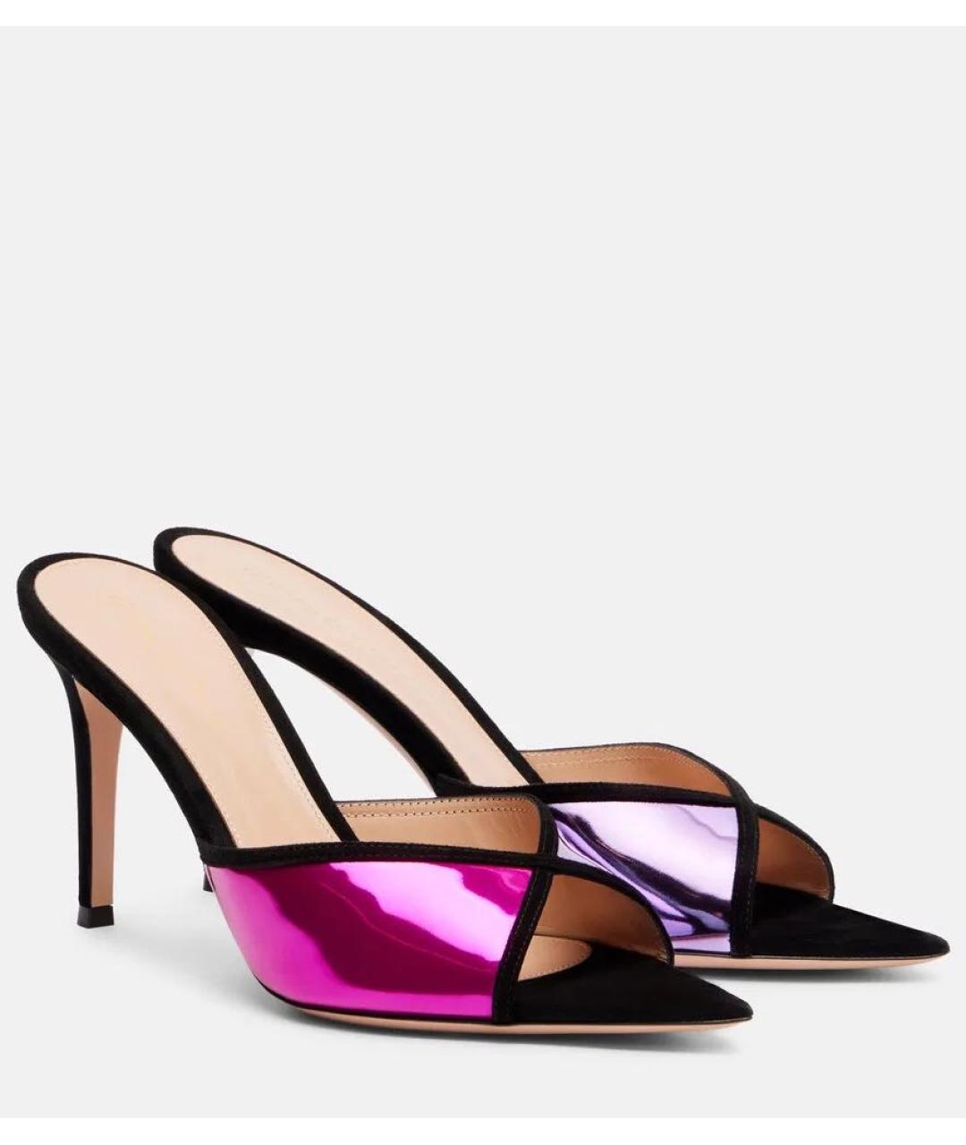 GIANVITO ROSSI Черные замшевые мюли, фото 9