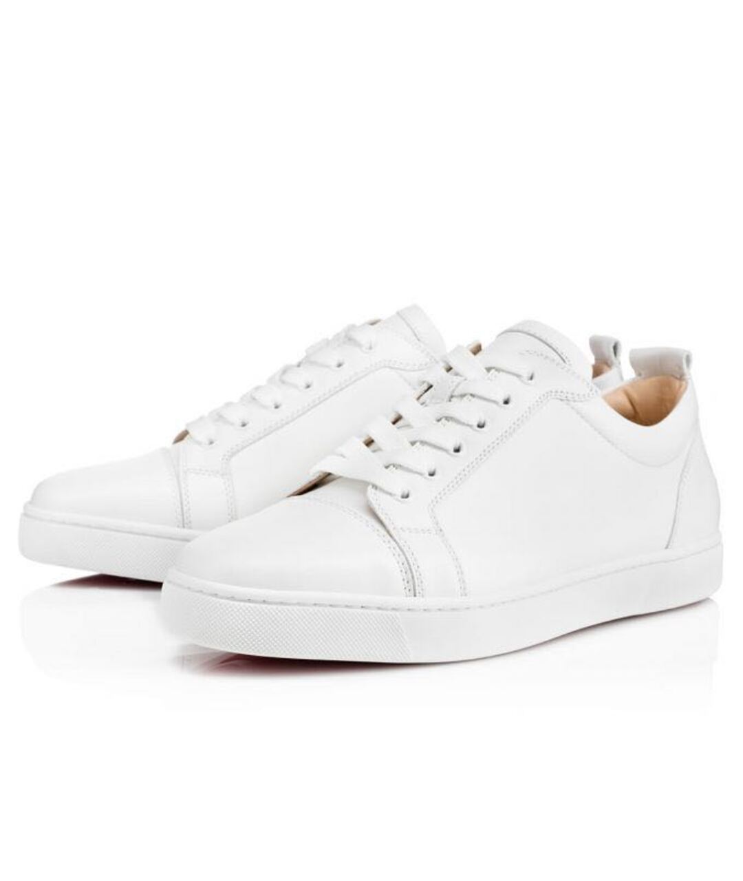 CHRISTIAN LOUBOUTIN Белые кожаные низкие кроссовки / кеды, фото 4