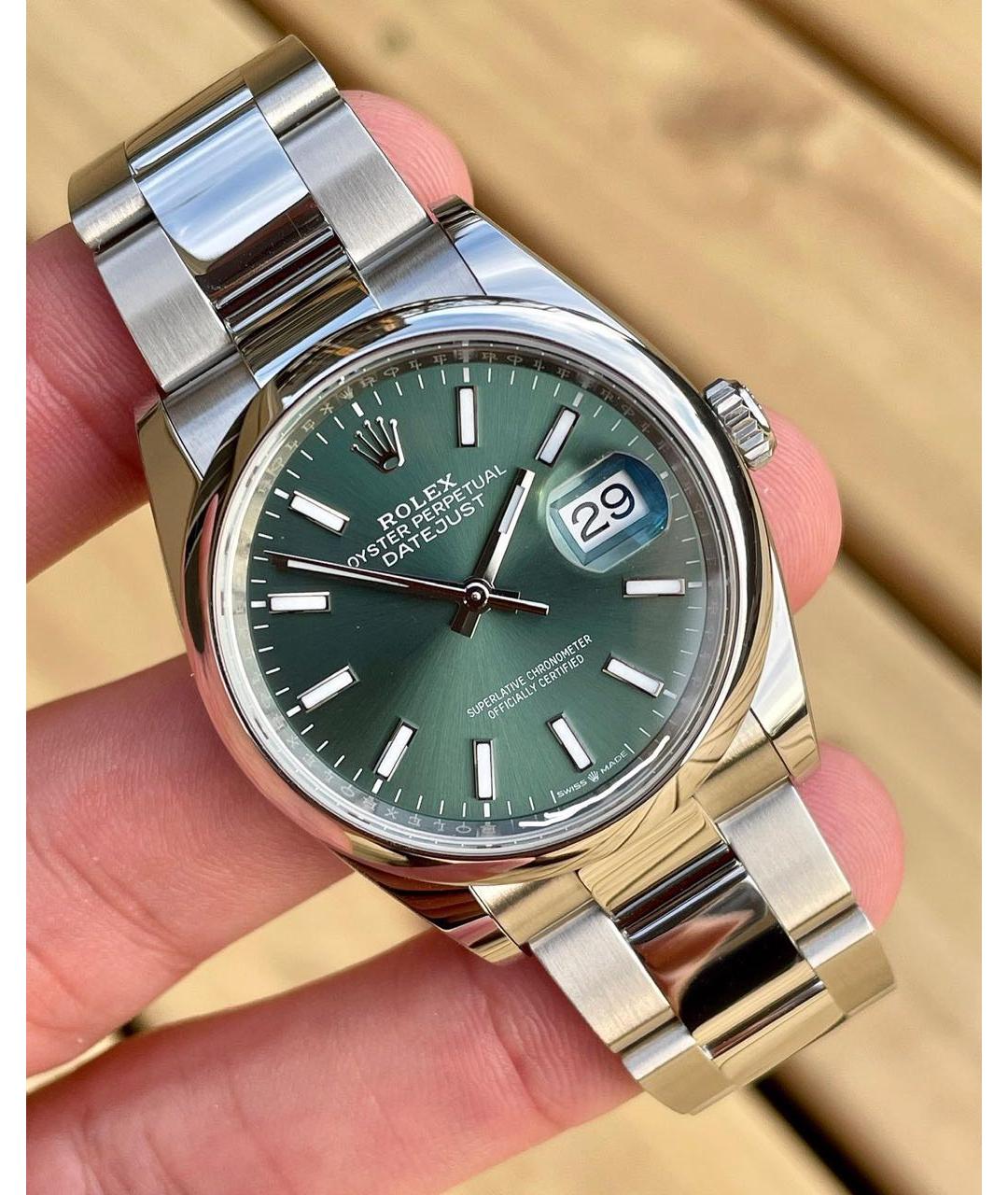 ROLEX Зеленые часы, фото 2