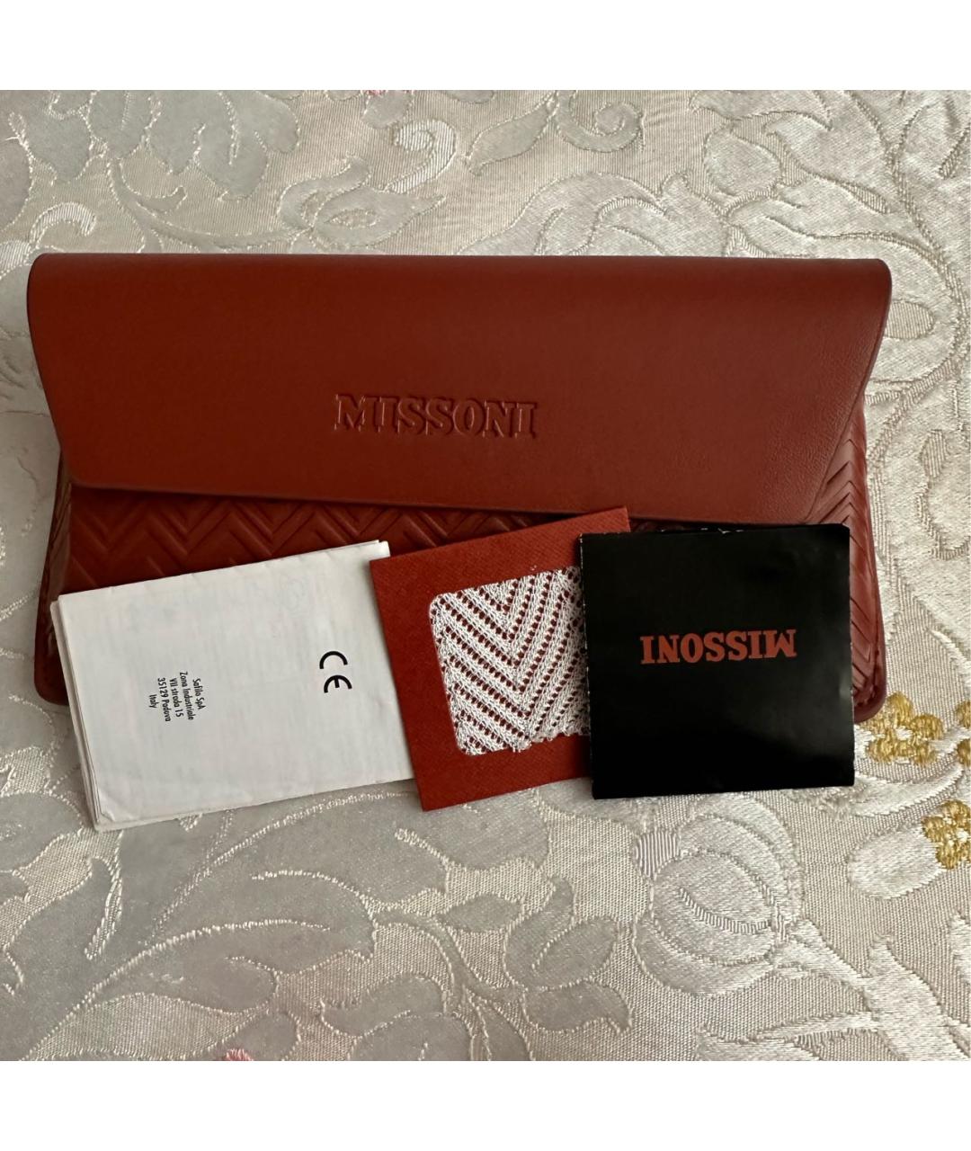 MISSONI Коричневые пластиковые солнцезащитные очки, фото 4