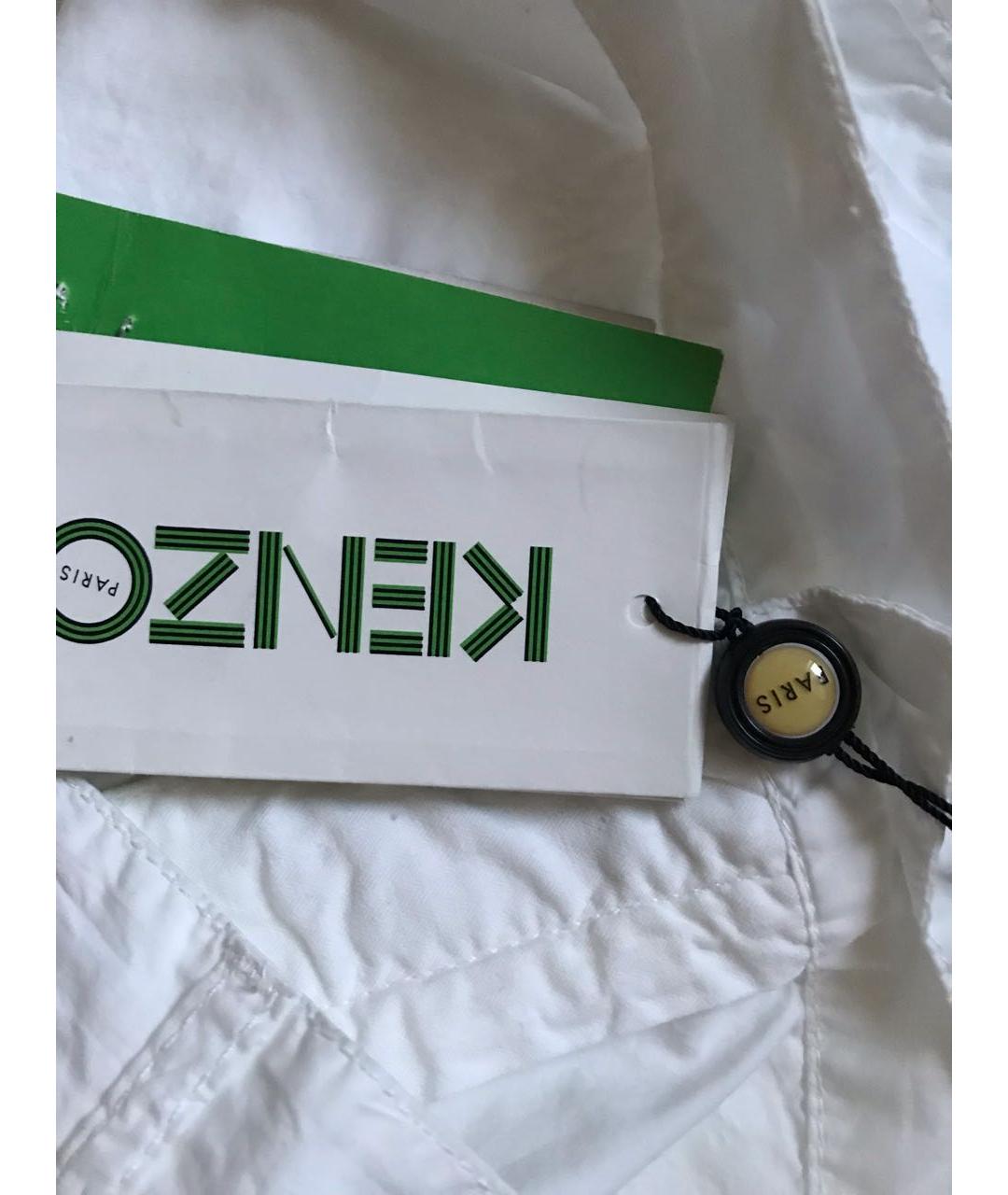 KENZO Белые хлопковые шорты, фото 4