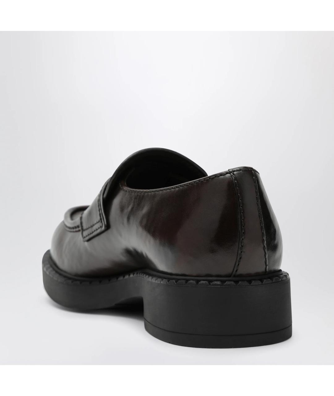 PRADA Коричневые кожаные лоферы, фото 2