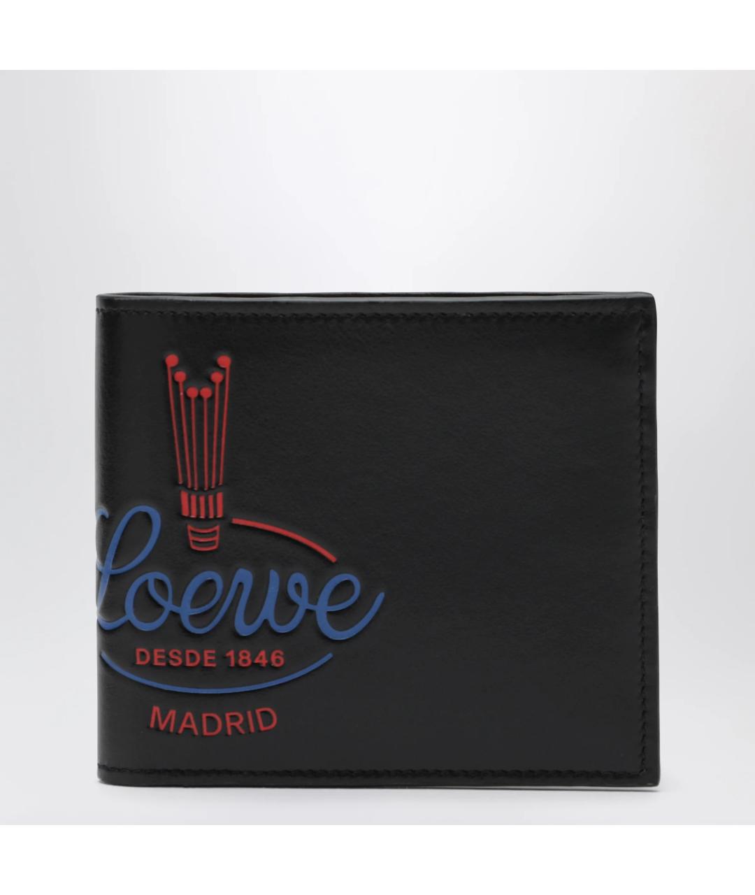 LOEWE Черный кожаный кошелек, фото 3