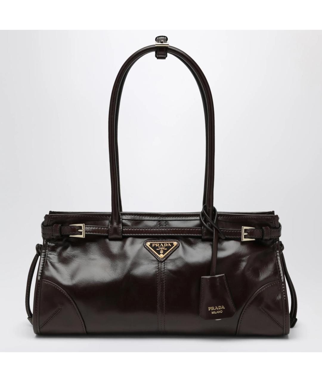 PRADA Коричневая кожаная сумка через плечо, фото 3
