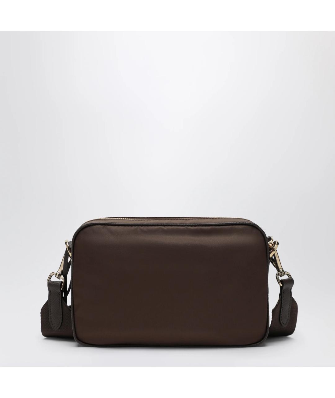 PRADA Коричневая нейлоновая сумка через плечо, фото 2