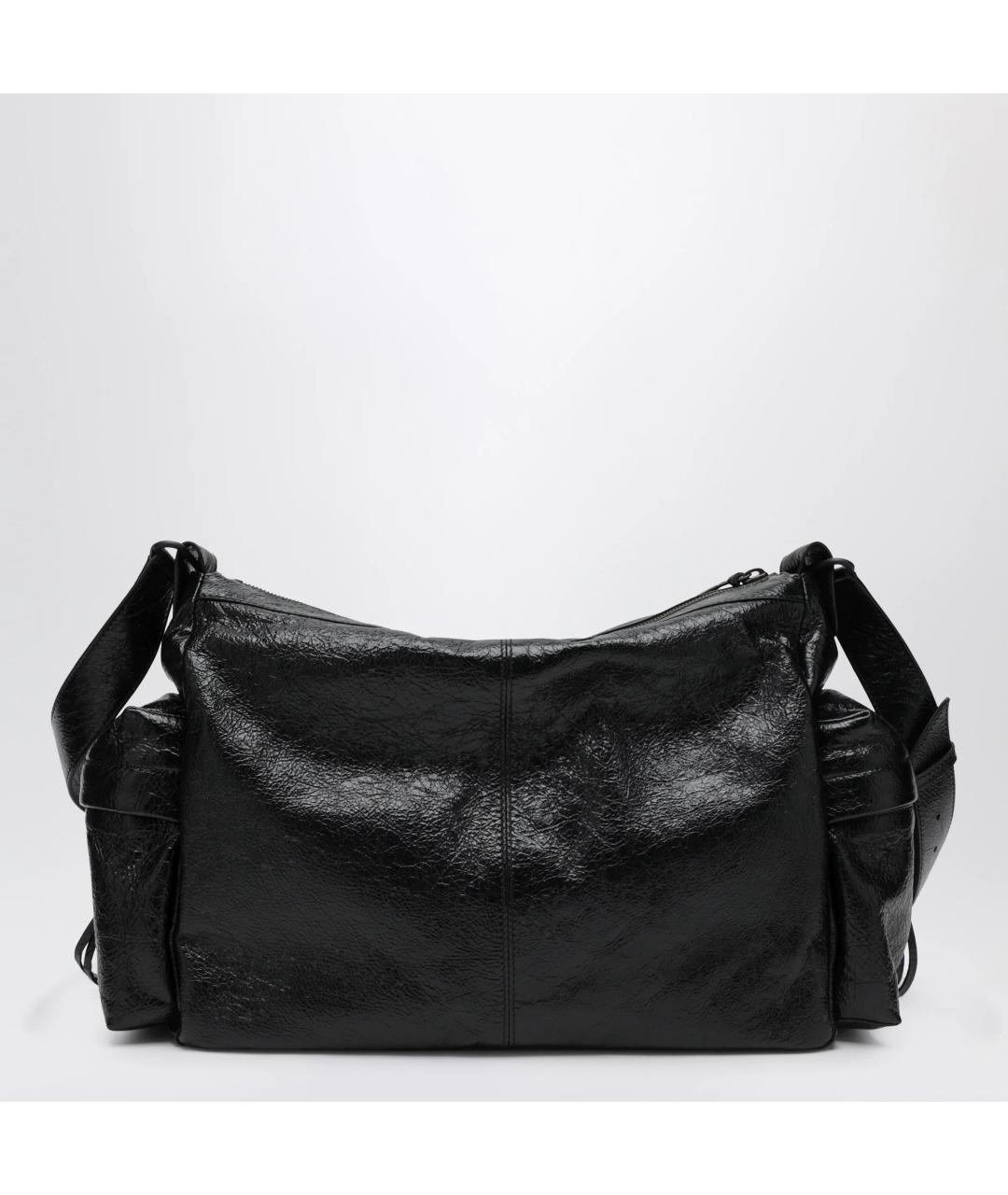BALENCIAGA Черная кожаная сумка на плечо, фото 2