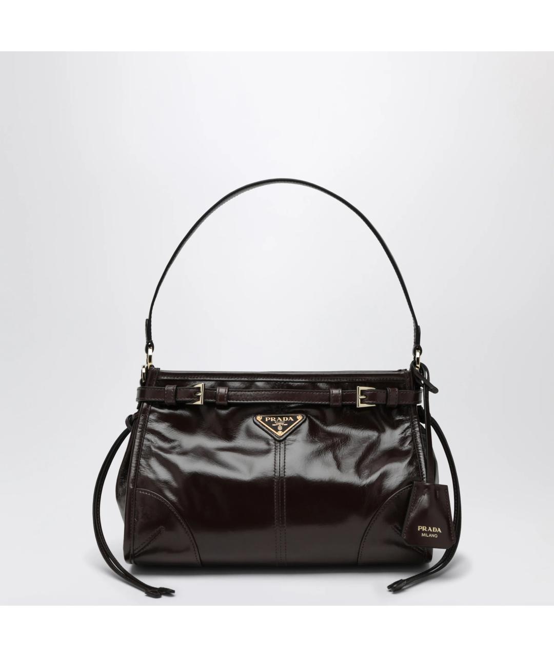 PRADA Коричневая кожаная сумка через плечо, фото 3