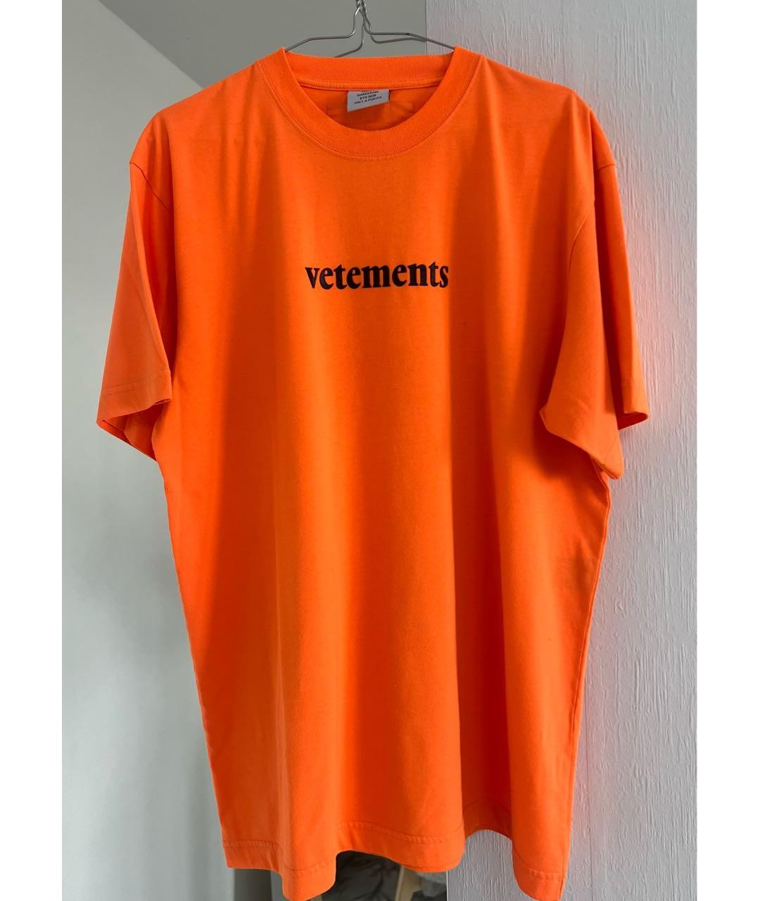 VETEMENTS Оранжевая футболка, фото 6