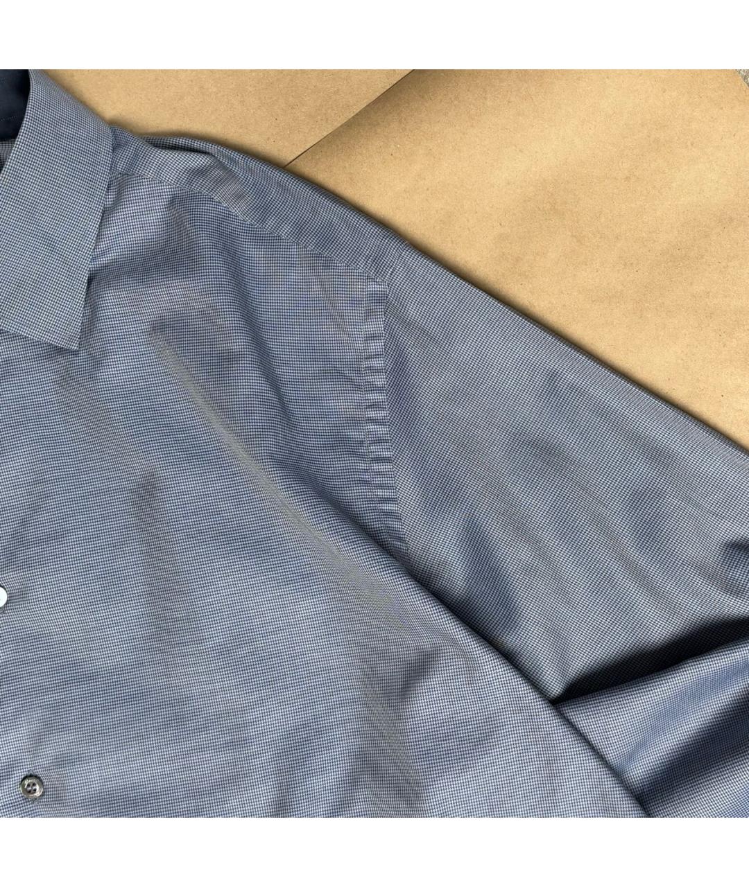 BRIONI Голубая хлопковая классическая рубашка, фото 4