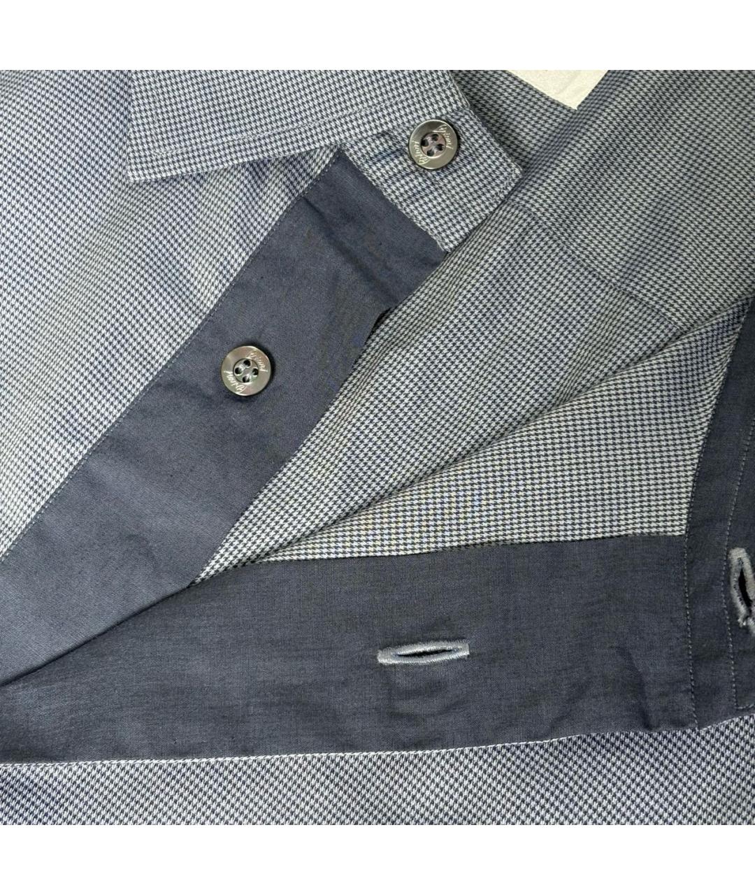 BRIONI Голубая хлопковая классическая рубашка, фото 6