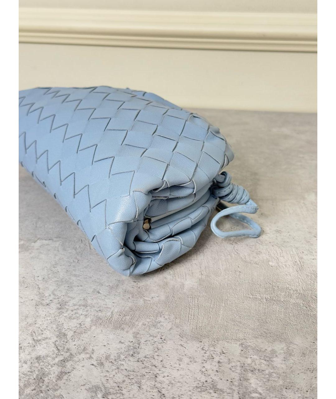 BOTTEGA VENETA Голубая кожаная сумка через плечо, фото 7
