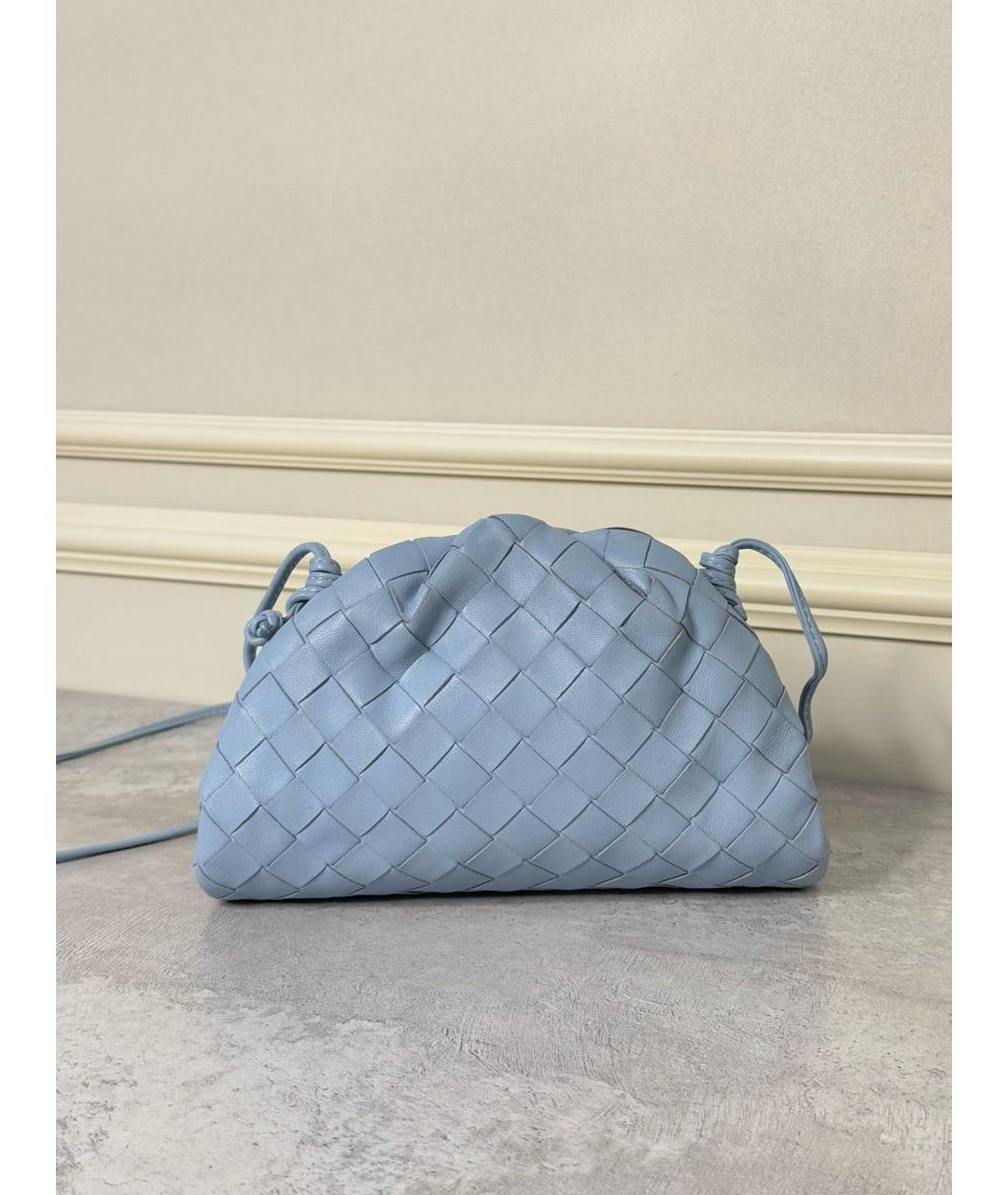 BOTTEGA VENETA Голубая кожаная сумка через плечо, фото 4