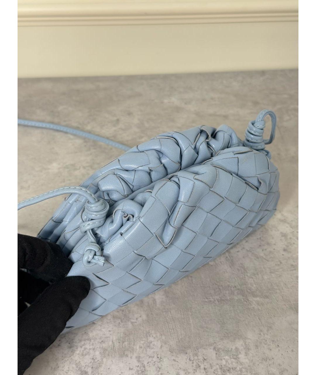 BOTTEGA VENETA Голубая кожаная сумка через плечо, фото 5