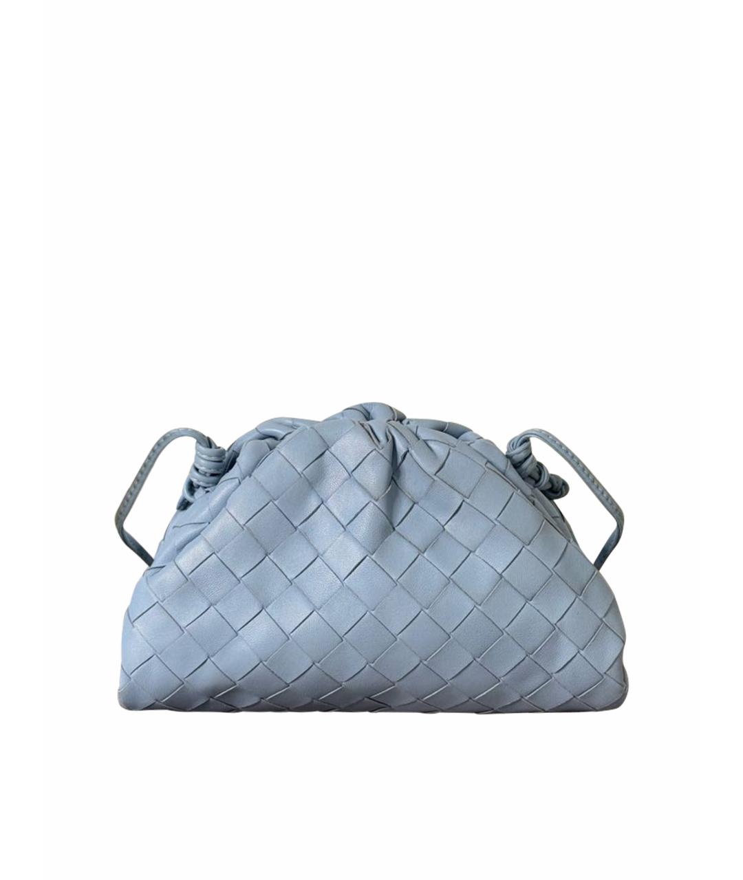 BOTTEGA VENETA Голубая кожаная сумка через плечо, фото 1