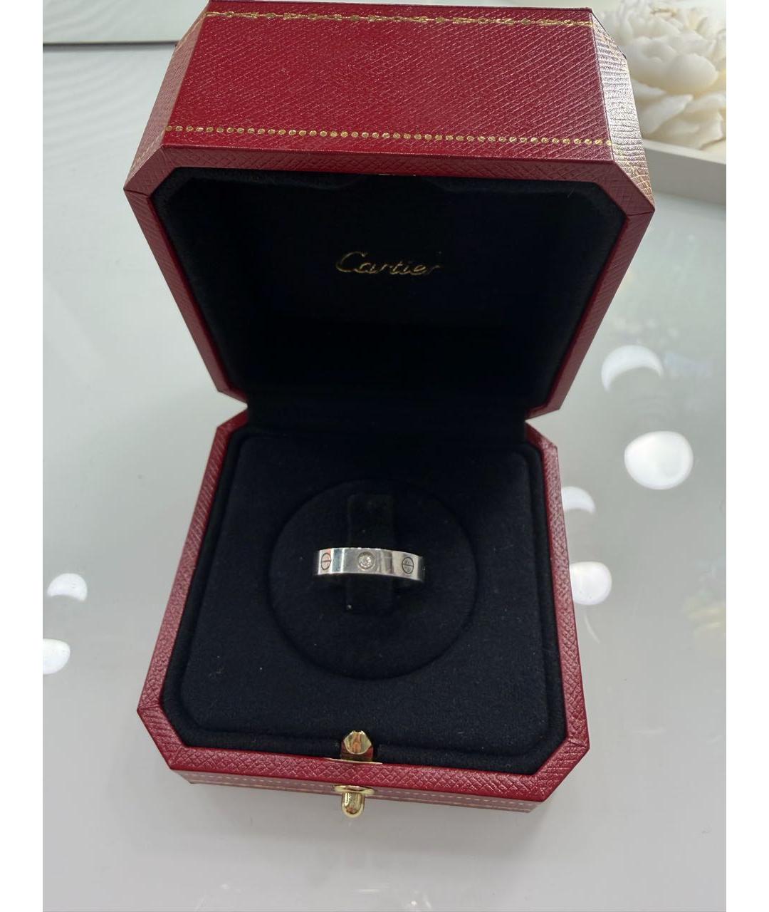 CARTIER Серебряное платиновое кольцо, фото 4