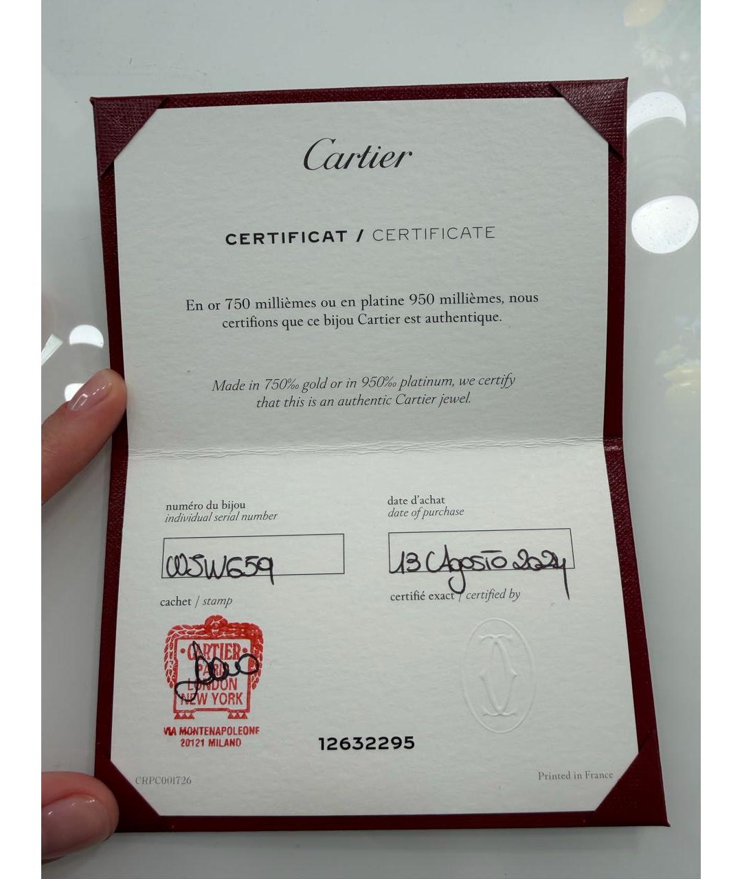 CARTIER Серебряное платиновое кольцо, фото 5