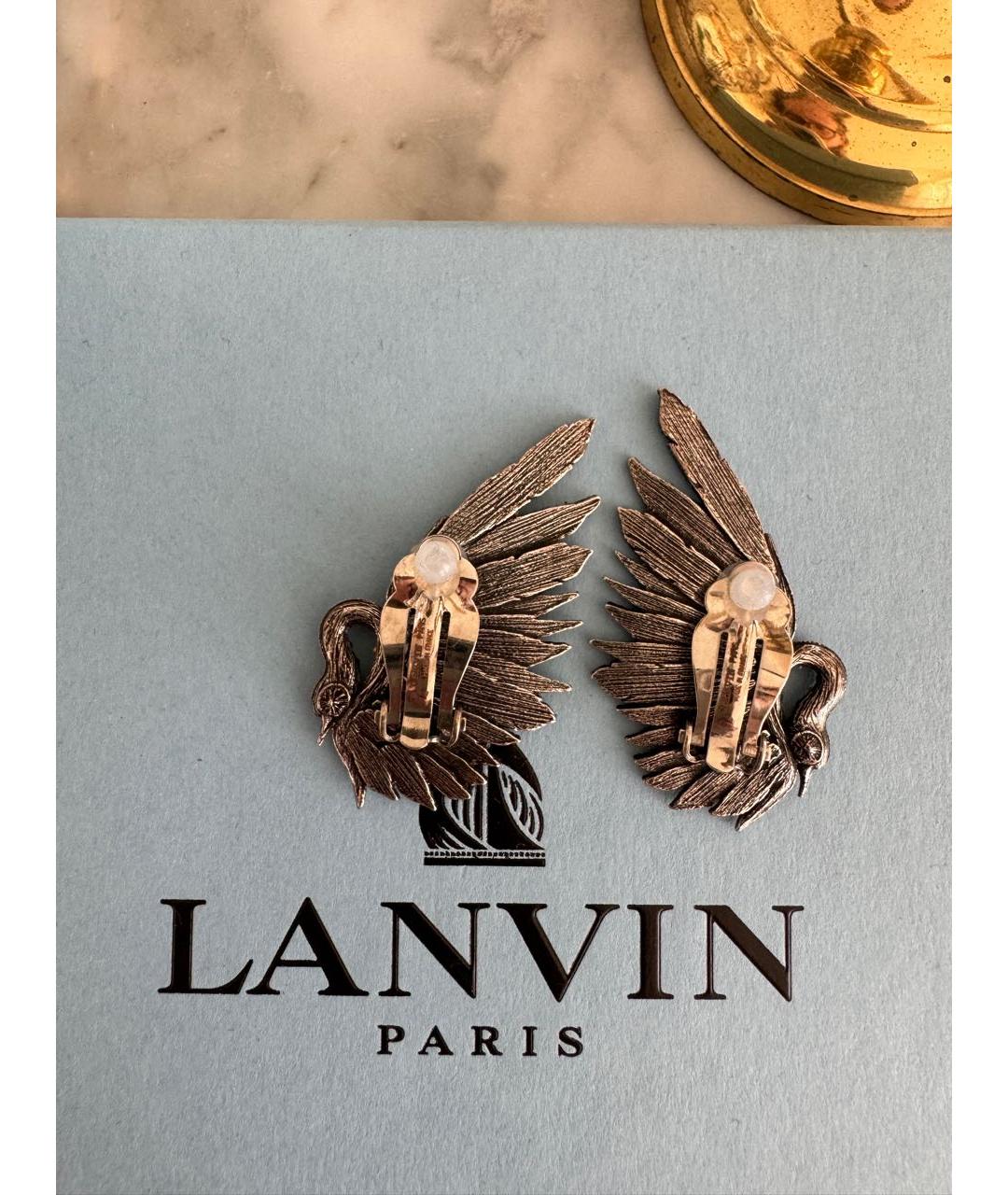 LANVIN Серая булавка / брошь, фото 2