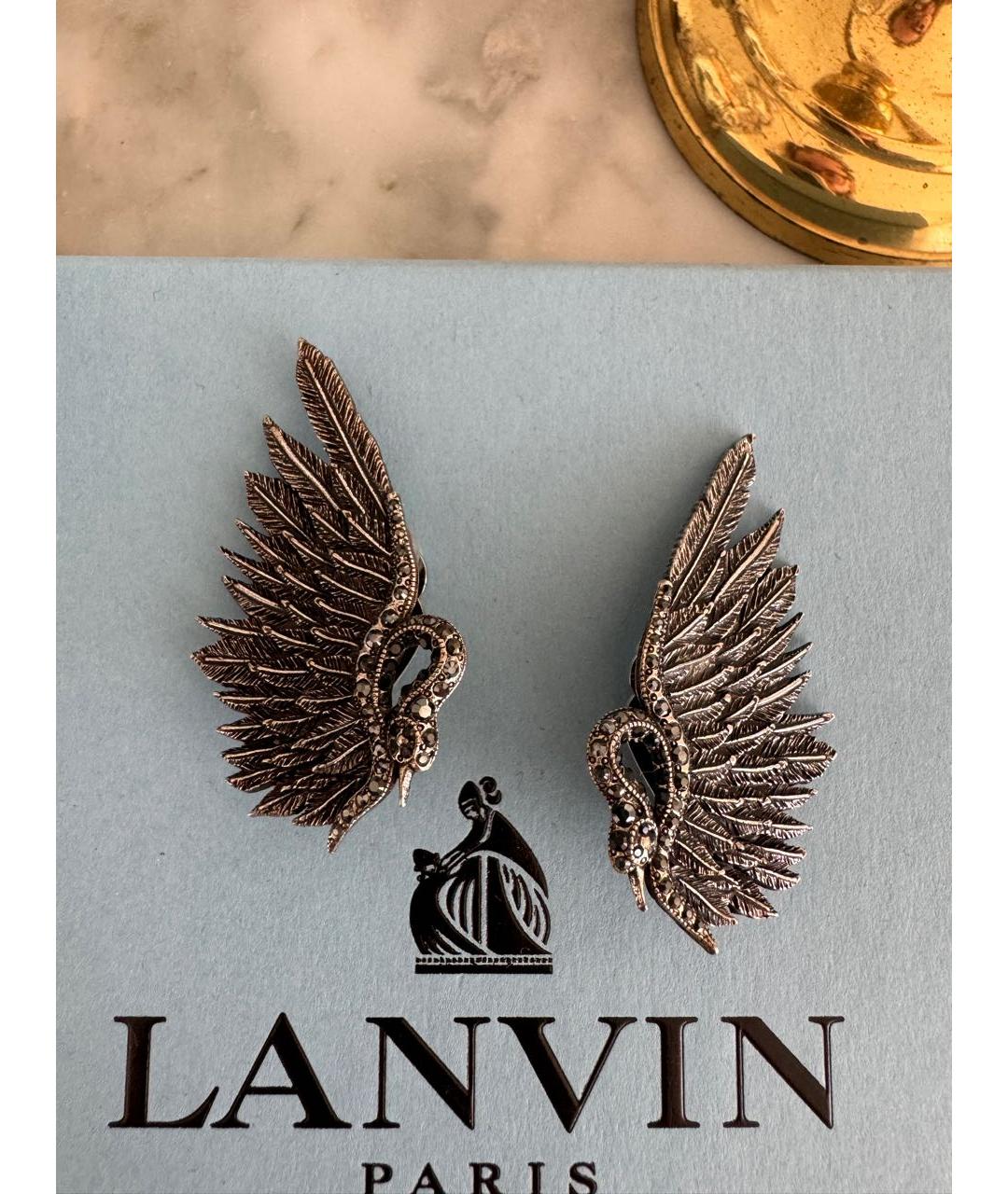 LANVIN Серая булавка / брошь, фото 6