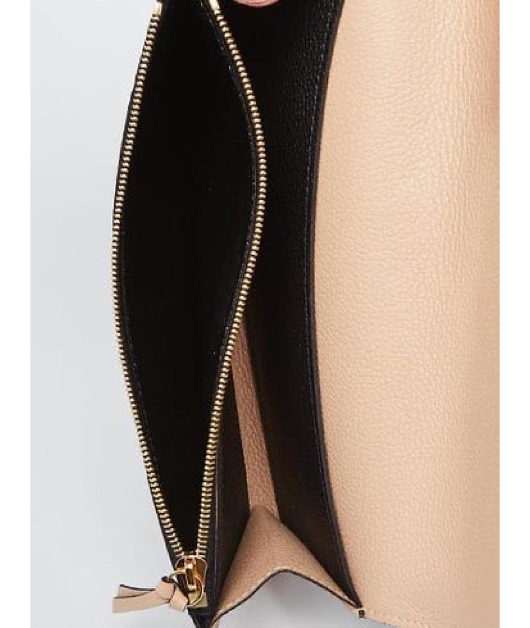 LOUIS VUITTON Черный кожаный кошелек, фото 4