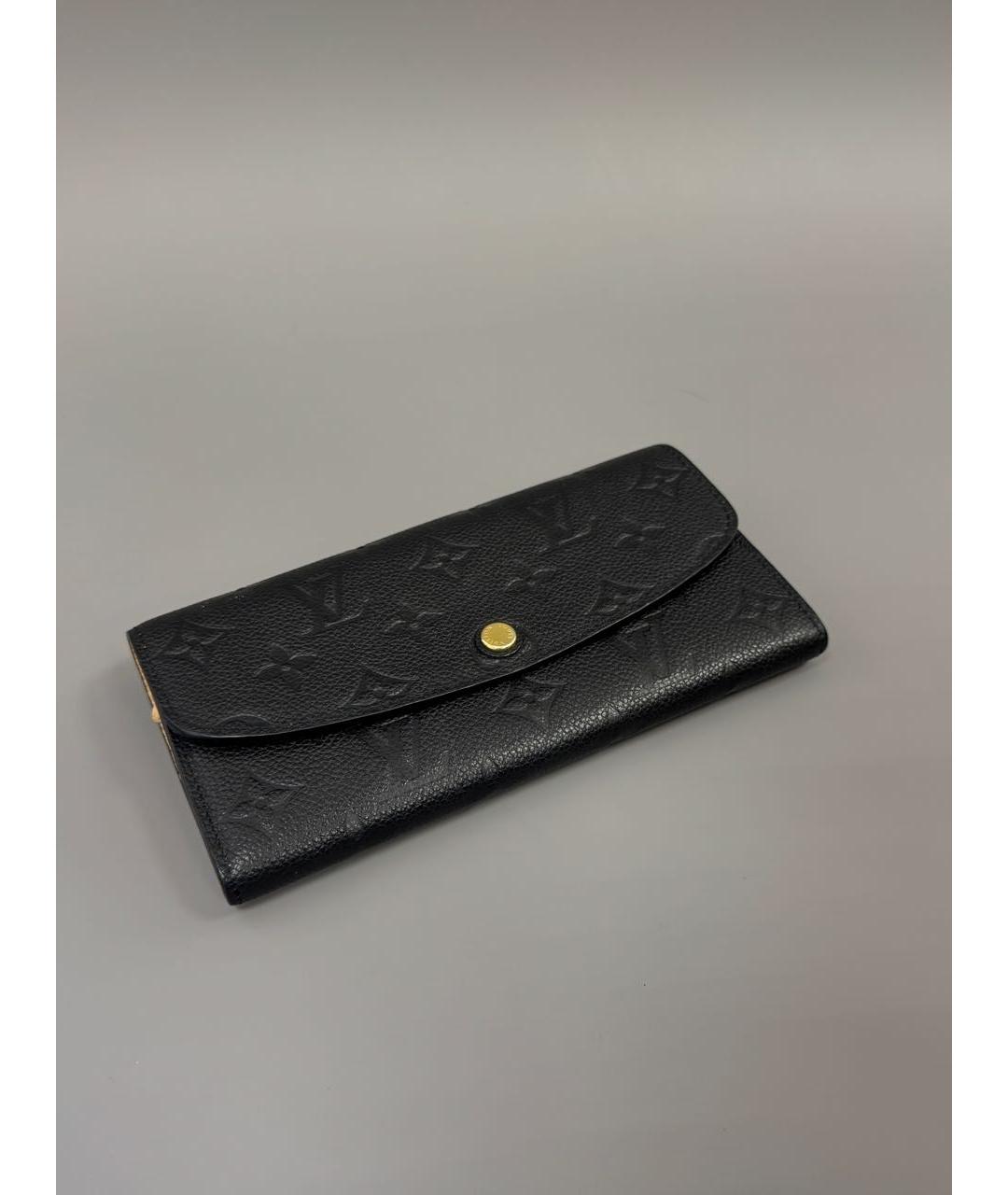 LOUIS VUITTON Черный кожаный кошелек, фото 6