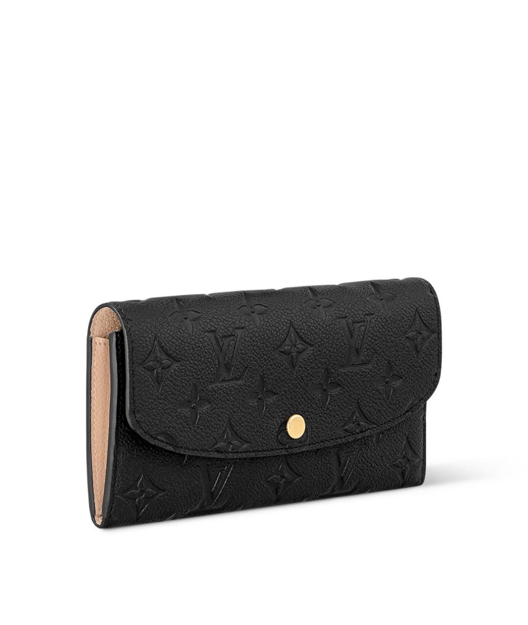 LOUIS VUITTON Черный кожаный кошелек, фото 8