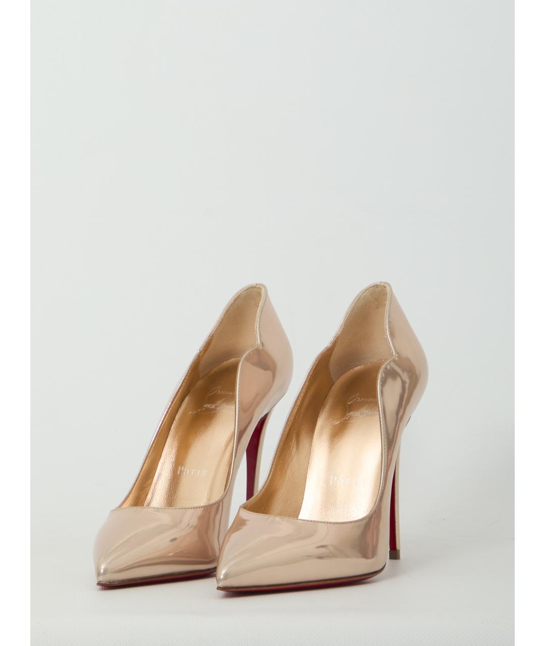 CHRISTIAN LOUBOUTIN Розовые кожаные туфли, фото 2