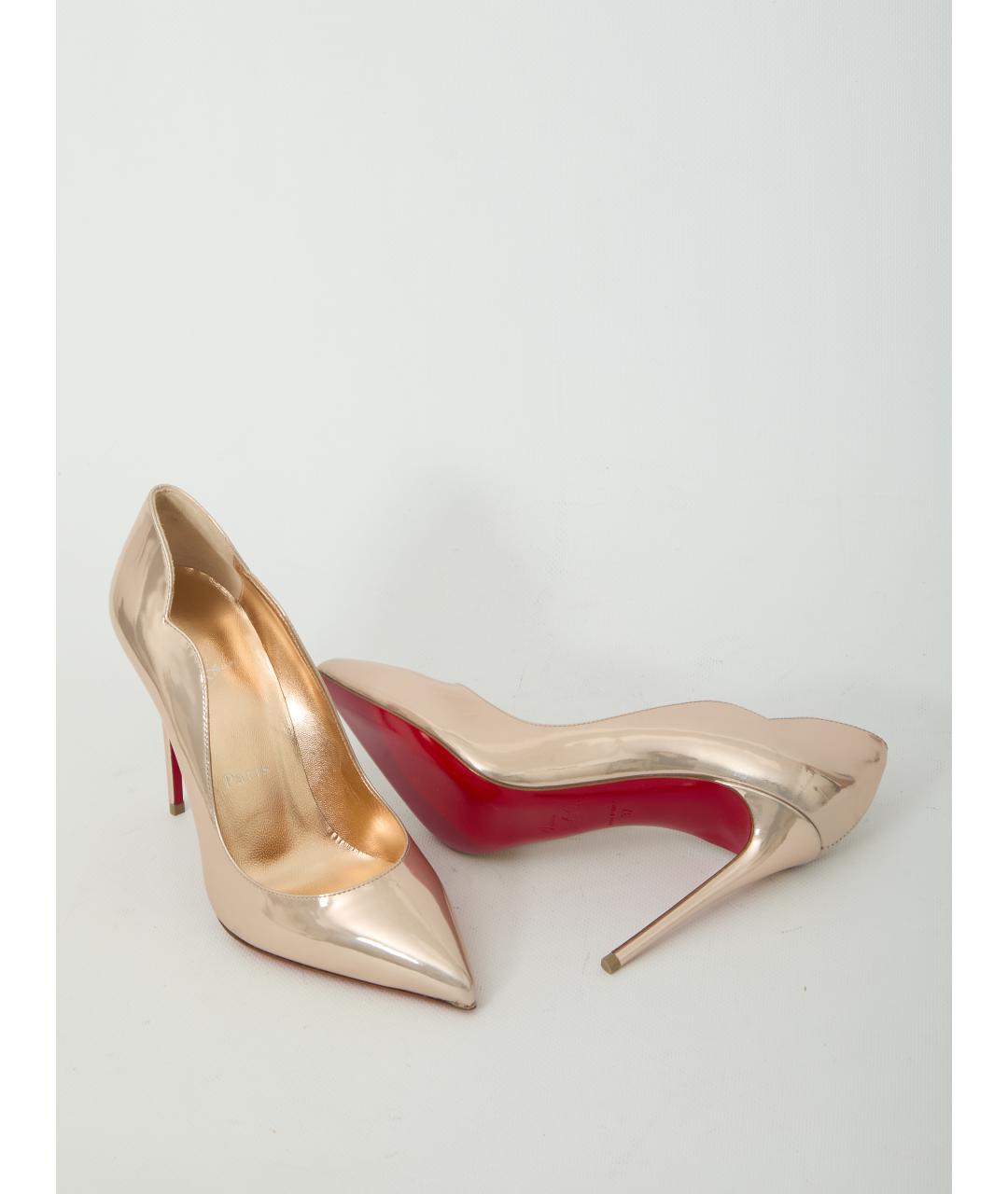 CHRISTIAN LOUBOUTIN Розовые кожаные туфли, фото 5