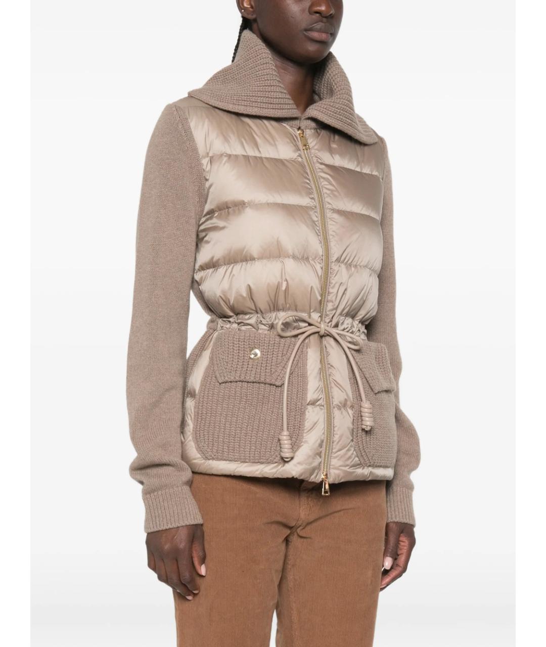 MONCLER Бежевый шерстяной кардиган, фото 5