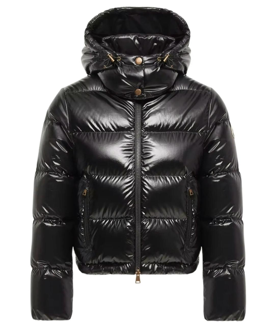 MONCLER Черный полиамидовый пуховик, фото 1