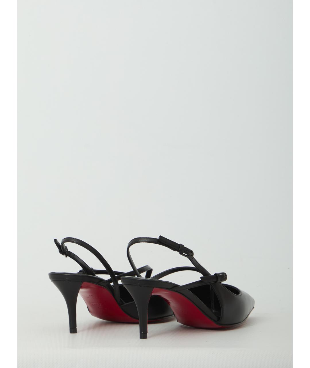 CHRISTIAN LOUBOUTIN Черные кожаные туфли, фото 3