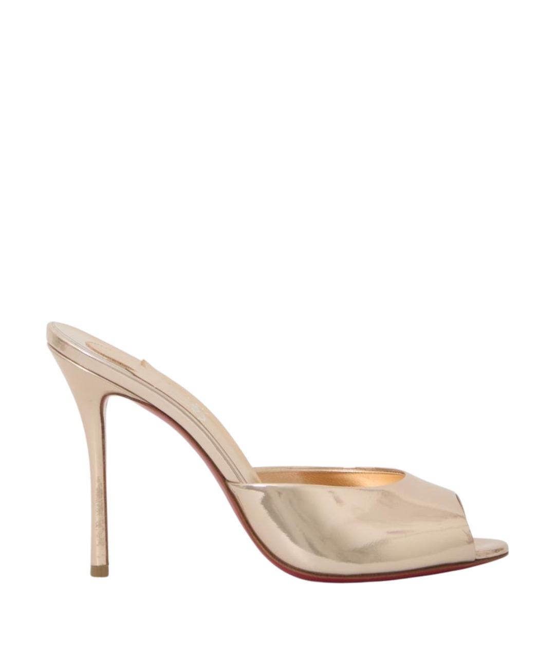 CHRISTIAN LOUBOUTIN Розовые кожаные мюли, фото 1