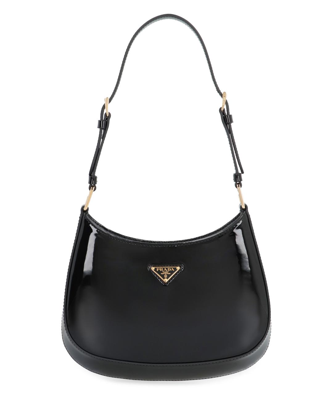 PRADA Черная сумка через плечо из лакированной кожи, фото 2