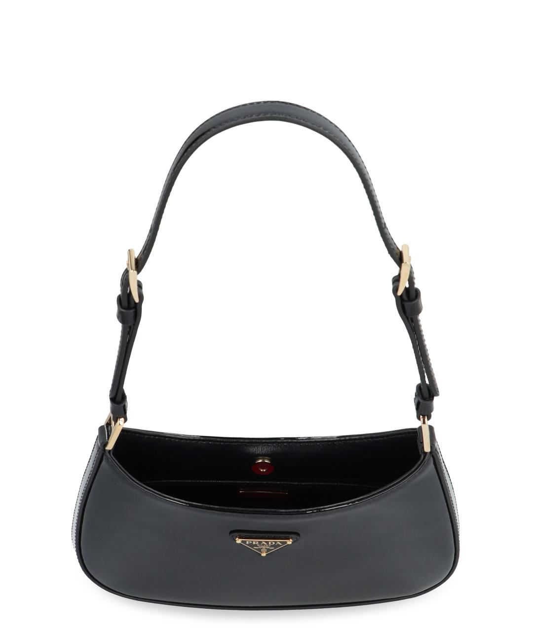 PRADA Черная сумка через плечо из лакированной кожи, фото 6