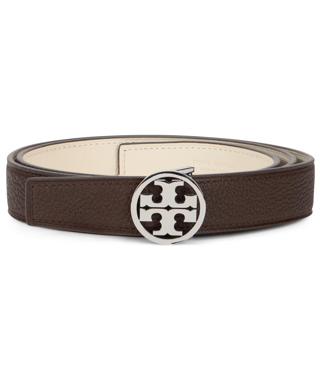 TORY BURCH Коричневый замшевый ремень, фото 1