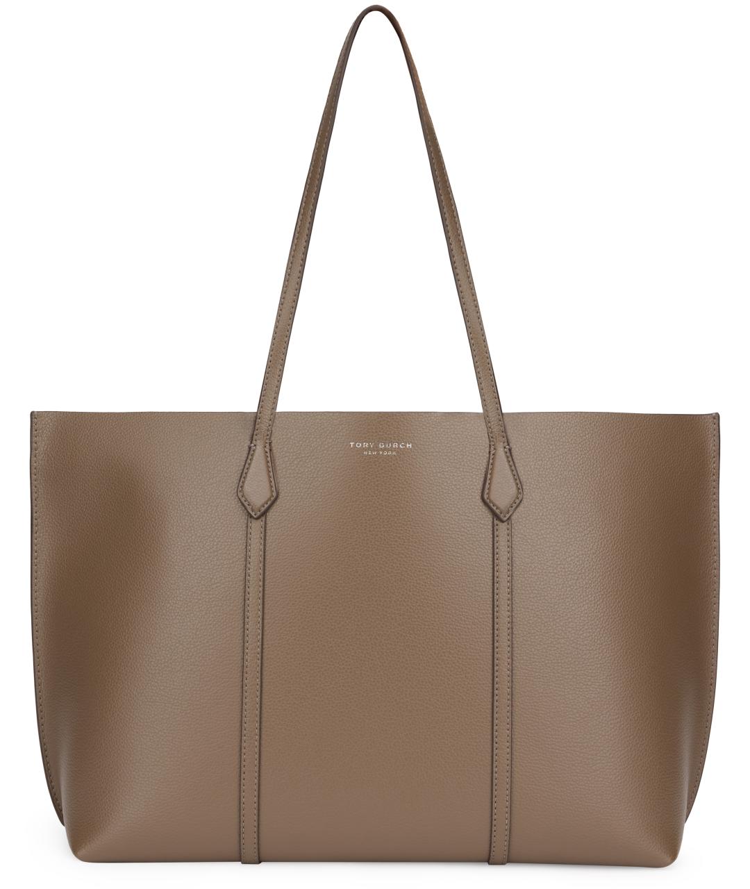 TORY BURCH Коричневая кожаная сумка тоут, фото 1
