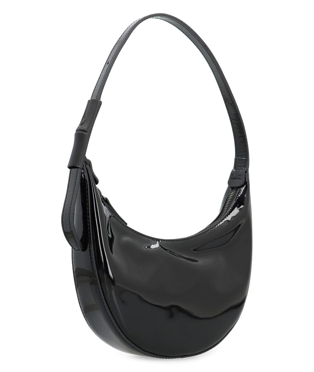 LONGCHAMP Черная сумка с короткими ручками из лакированной кожи, фото 2