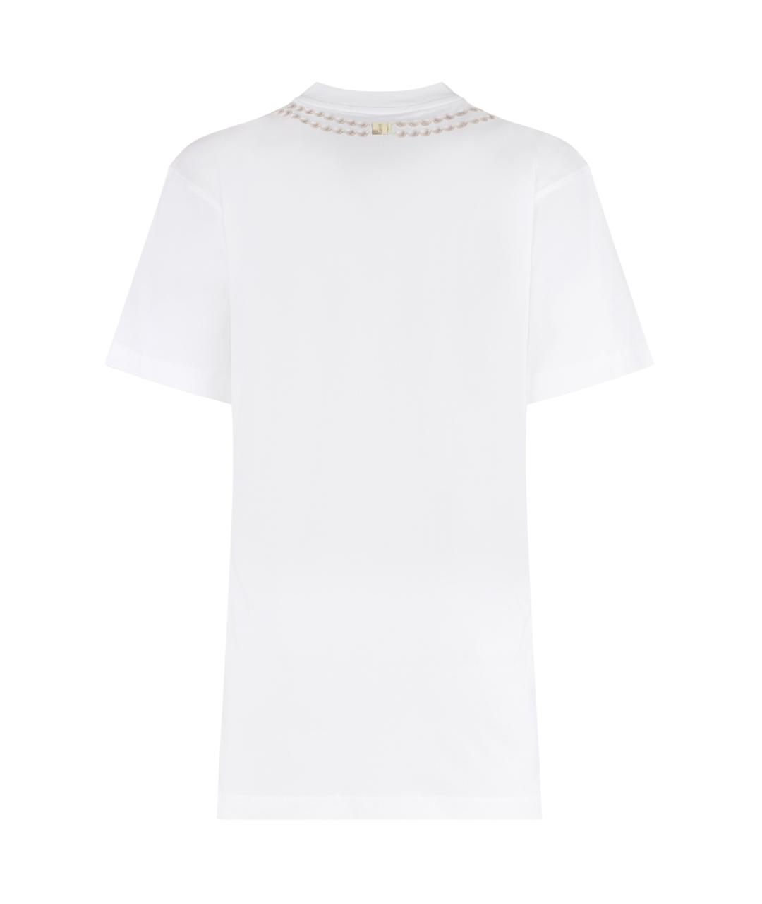 MOSCHINO Белая хлопковая футболка, фото 2