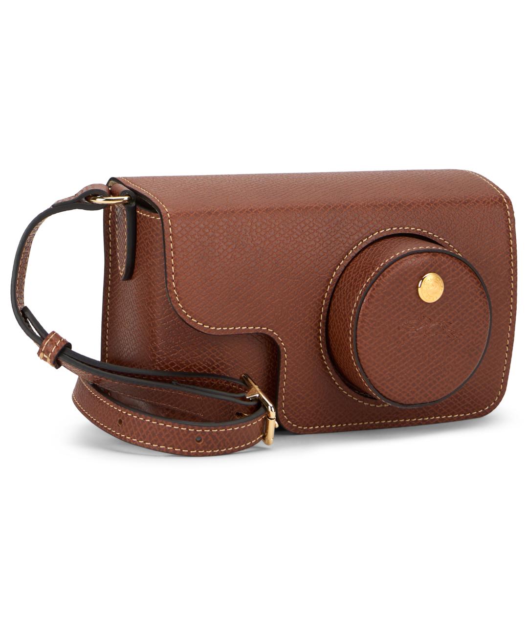 LONGCHAMP Коричневая кожаная сумка через плечо, фото 2
