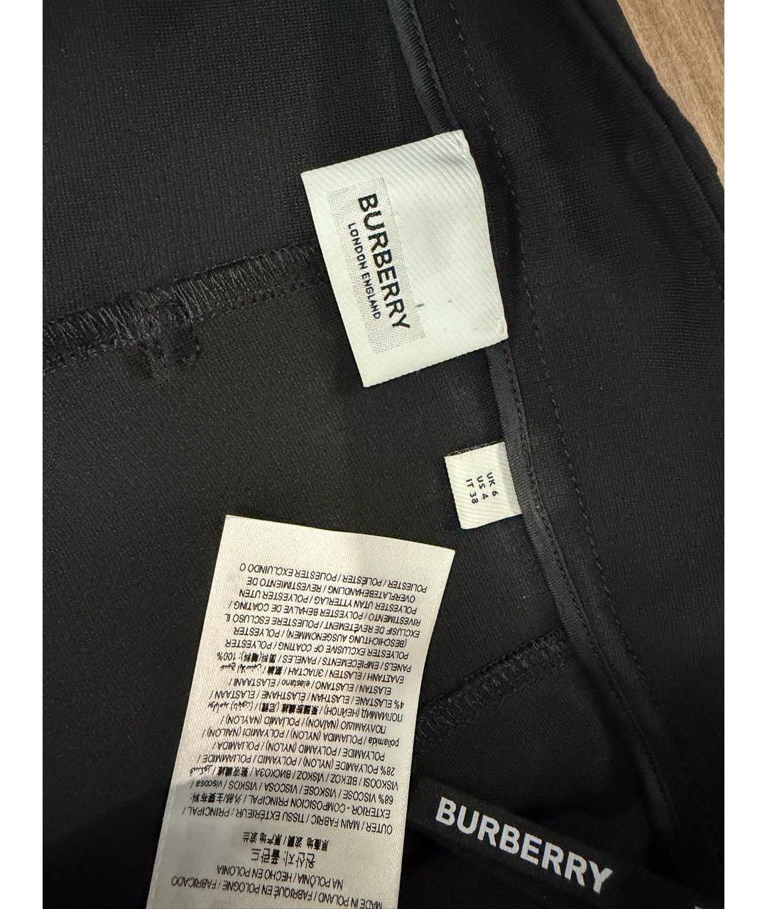 BURBERRY Черные брюки узкие, фото 5