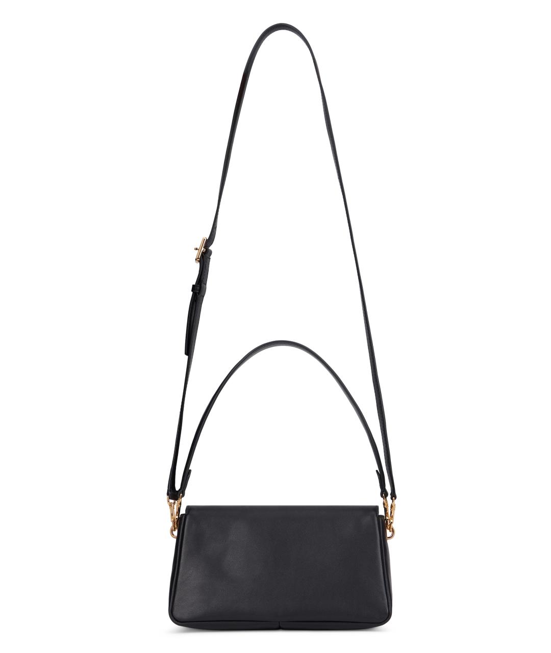 TORY BURCH Черная кожаная сумка с короткими ручками, фото 3