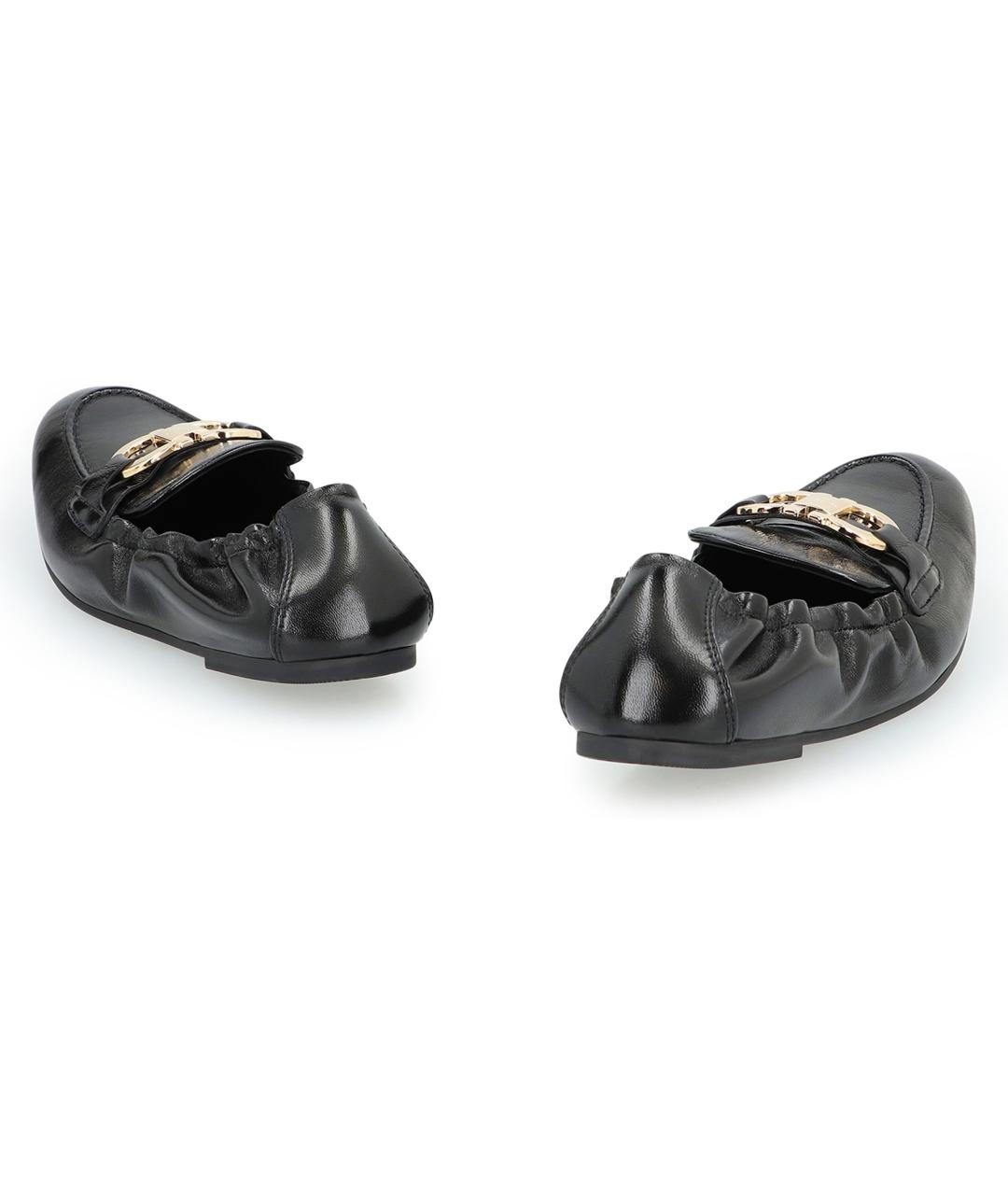 FERRAGAMO Черные кожаные лоферы, фото 4