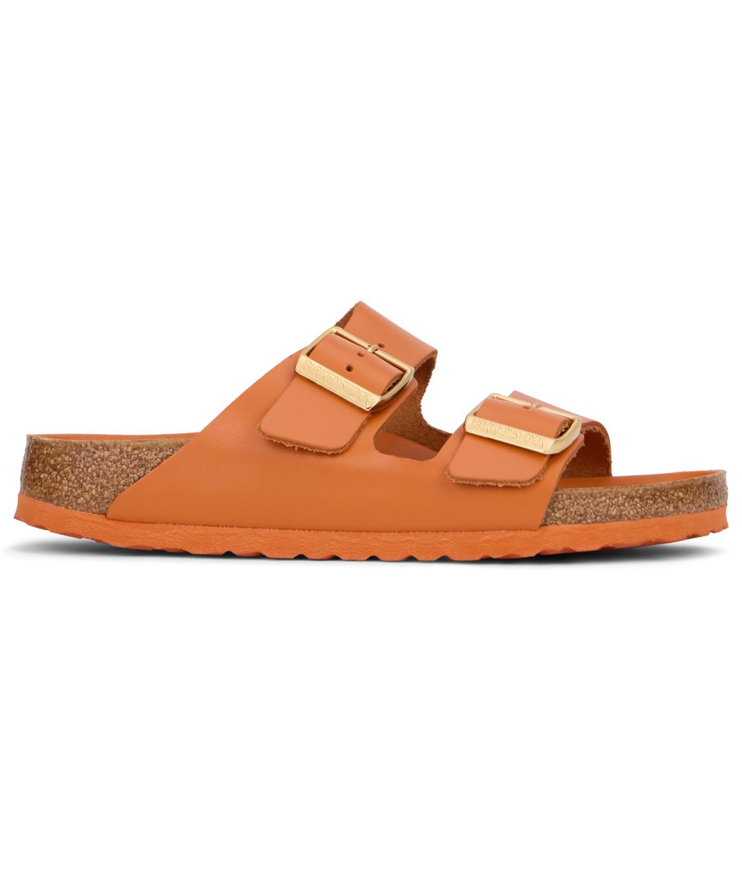 BIRKENSTOCK Оранжевые кожаные сандалии, фото 1