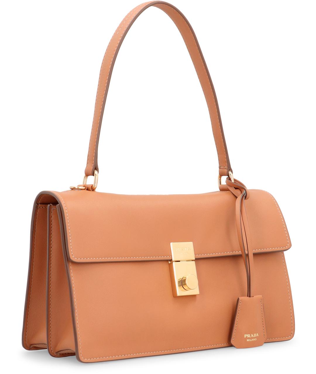 PRADA Коричневая кожаная сумка через плечо, фото 3