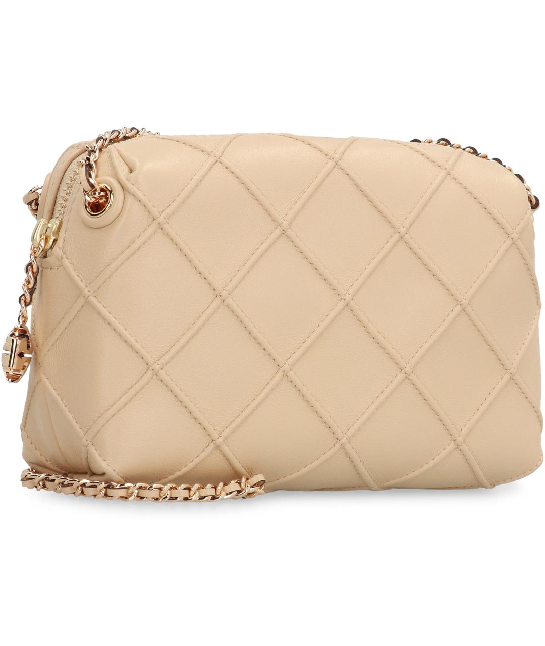 TORY BURCH Бежевая кожаная сумка через плечо, фото 2