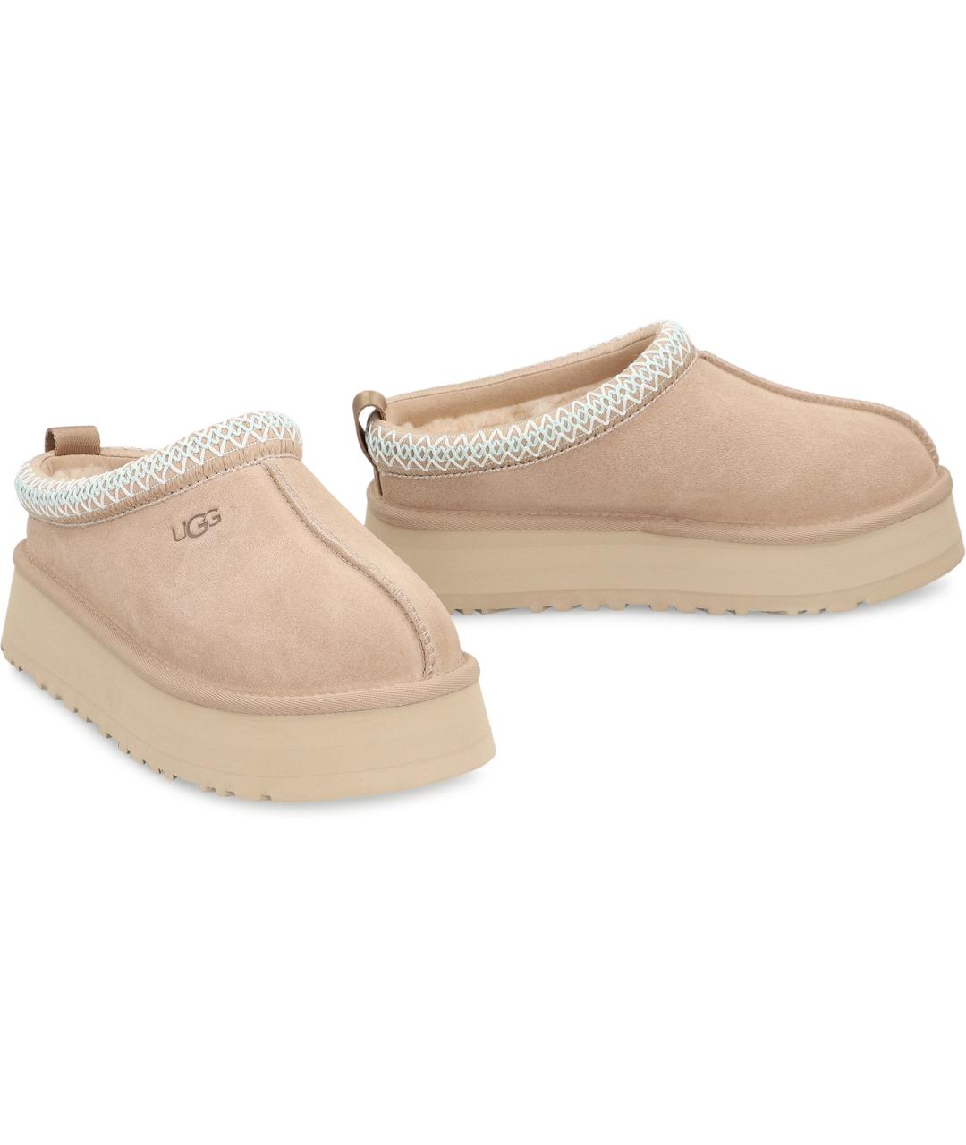 UGG Бежевые замшевые сабо, фото 2