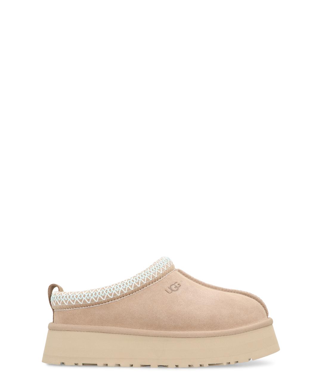 UGG Бежевые замшевые сабо, фото 1