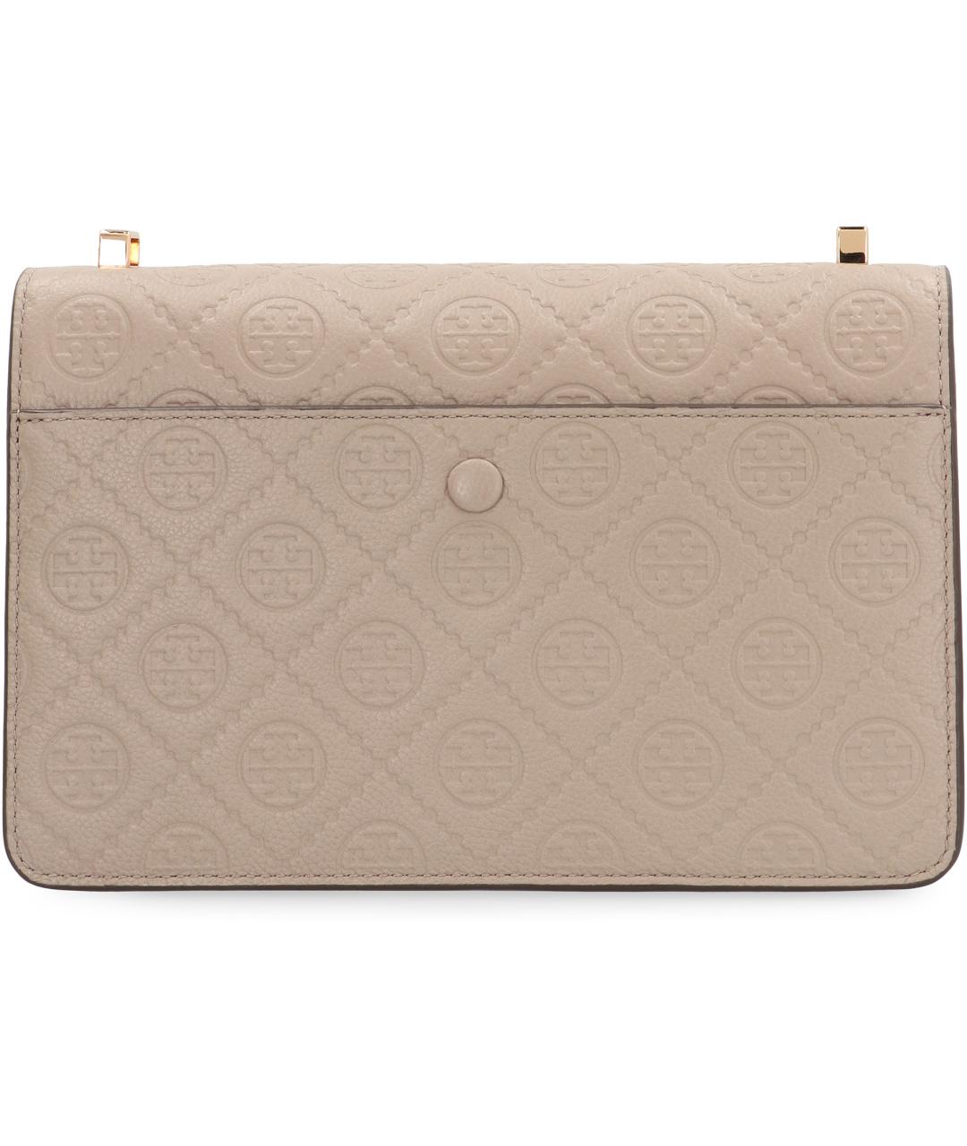 TORY BURCH Серая кожаная сумка через плечо, фото 4
