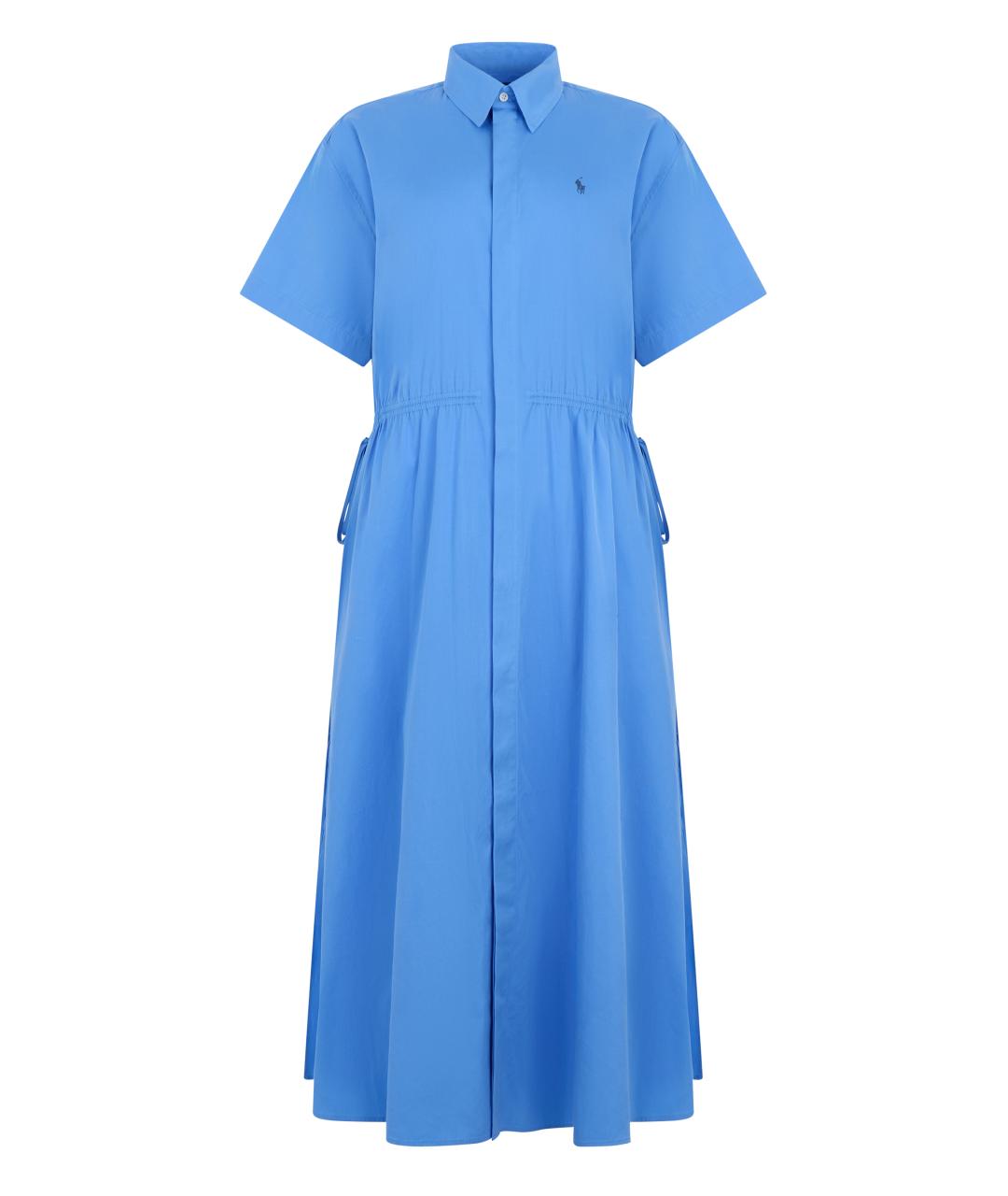 POLO RALPH LAUREN Синее хлопковое платье, фото 1